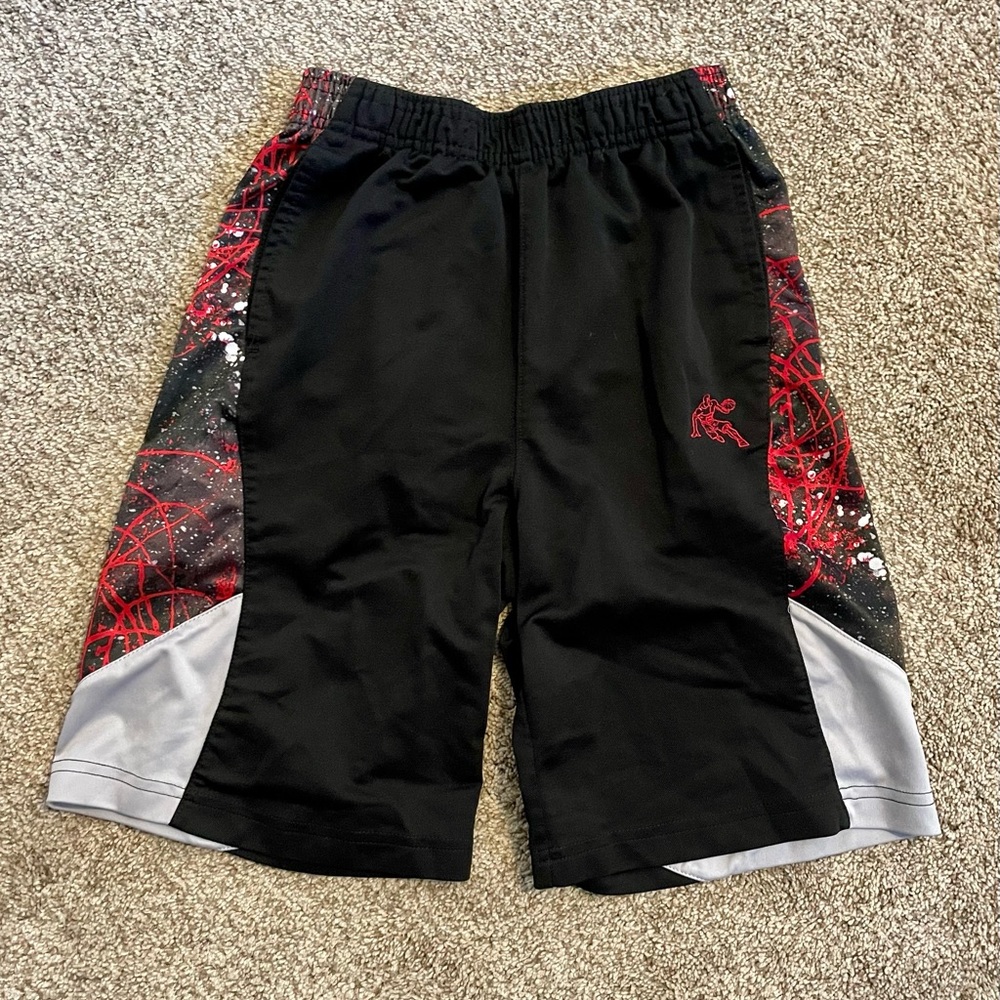 AND 1 Red and Black Basketball Shorts